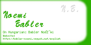 noemi babler business card